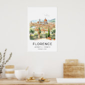 Florence Italy Art Print Tuscan Terrace ポスター (キッチン)