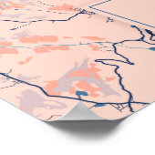 Florence - Italy Breezy City Map  ポスター (角)