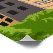 Florence Italy European City Travel Illustration ポスター (角)