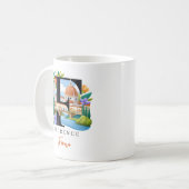 Florence Italy Monogram Letter F Personalized Gift コーヒーマグカップ (正面左)