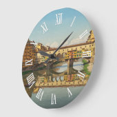 Florence Italy Ponte Vecchio Wall Clock ラージ壁時計 (傾斜)