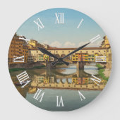 Florence Italy Ponte Vecchio Wall Clock ラージ壁時計 (正面)