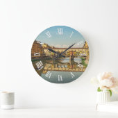Florence Italy Ponte Vecchio Wall Clock ラージ壁時計 (ホーム)