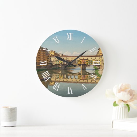 Florence Italy Ponte Vecchio Wall Clock ラージ壁時計 (ホーム)