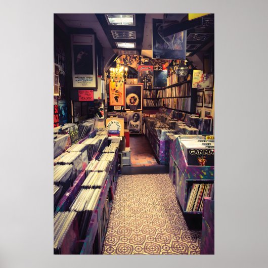 Florence, Italy Record Store Original Photograph ポスター (正面)