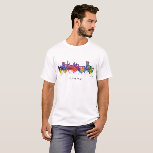 Florence Italy Skyline Tシャツ (正面フル)
