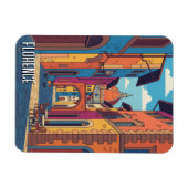 Florence Italy Travel Abstract Art マグネット (横)