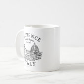 Florence Italy Tuscany Region Vintage Landscape コーヒーマグカップ (正面左)