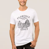 Florence Italy Tuscany Region Vintage Landscape トライブレンドＴシャツ (正面)