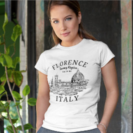 Florence Italy Tuscany Region Vintage Landscape トライブレンドＴシャツ