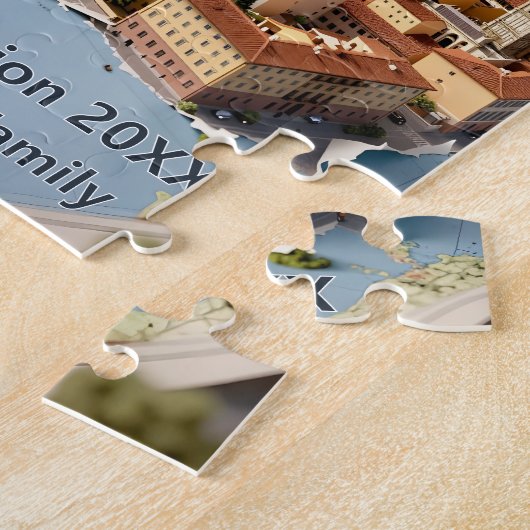 Florence Italy Vacation Trip Souvenir Map  ジグソーパズル (側面)