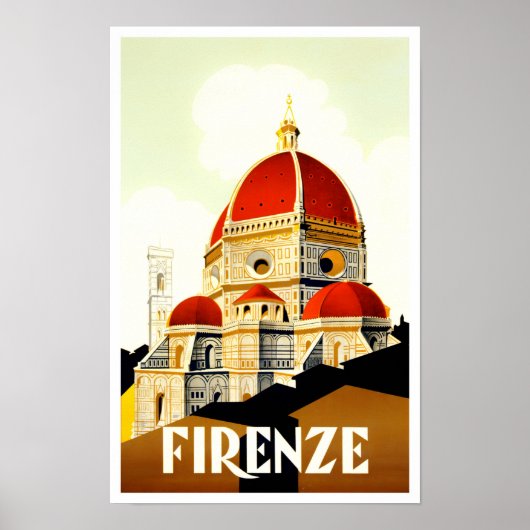 Florence Italy vintage travel ポスター (正面)