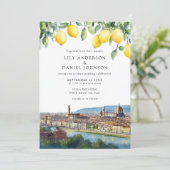 Florence Lemons Italy Photo Wedding 招待状 (スタンド正面)