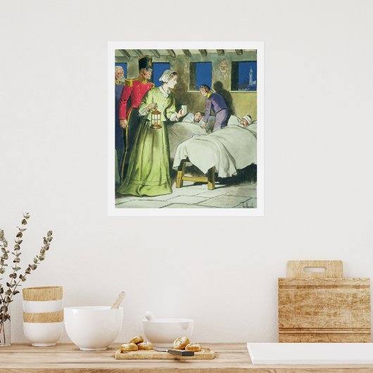 Florence Nightingale (1820-1910) from 'Peeps into ポスター (キッチン)