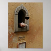 Florence Print Wine Glass Print Florence Wine Wind ポスター (正面)