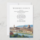 Florence Skyline Watercolor Birthday Weekend 招待状 (裏面)