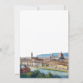 Florence Skyline Watercolor Elegant Wedding セーブザデート (裏面)