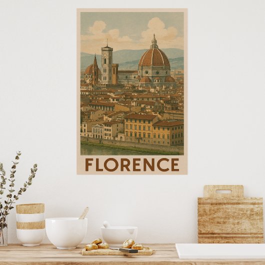 Florence Vintage Travel ポスター (キッチン)