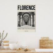 Florence Wall Art Print, Uffizi Gallery Black ポスター (キッチン)