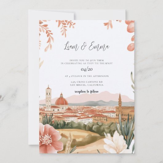 Florence Wedding Invitation 招待状 (正面)