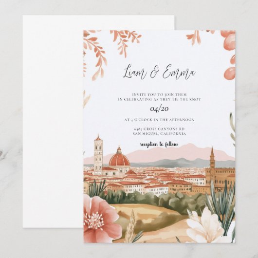 Florence Wedding Invitation 招待状 (正面/裏面)