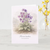 Florens tardiva The Late Bloomer Botanical カード (黄色い花)