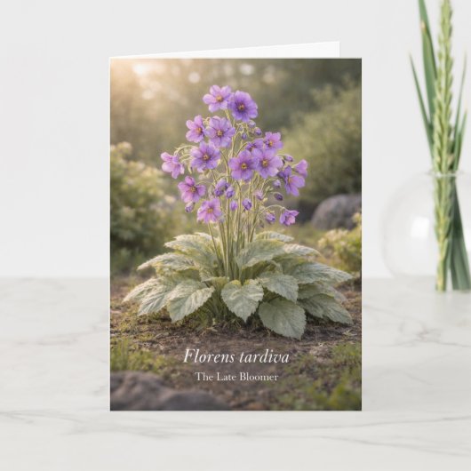 Florens tardiva The Late Bloomer Botanical カード (正面)