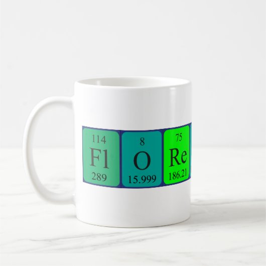 Florentina定期的なテーブル名mug コーヒーマグカップ (左)