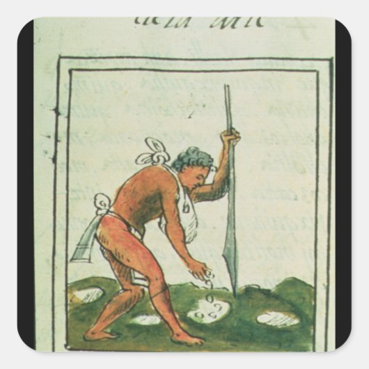 Florentine Codex'by Bernardino de Sahagun スクエアシール (正面)