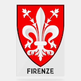 Florentine Lily Coat of Arms Fine Art アクリルサイン