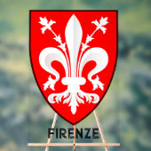 Florentine Lily Coat of Arms Fine Art アクリルサイン (ニュートラル)