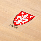 Florentine Lily Coat of Arms Fine Art アクリル招待状 (レイダウン)