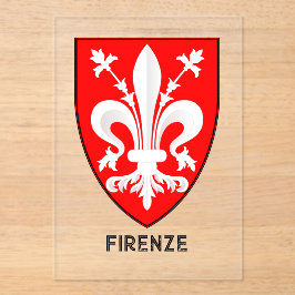 Florentine Lily Coat of Arms Fine Art アクリル招待状