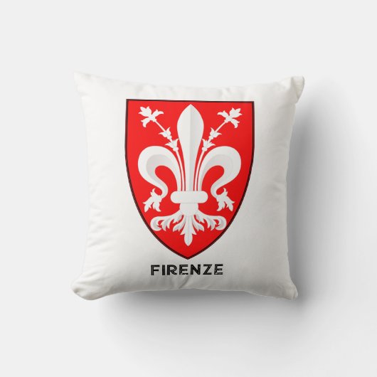 Florentine Lily Coat of Arms Fine Art クッション (正面)