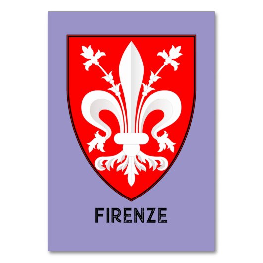 Florentine Lily Coat of Arms Fine Art テーブルナンバー (正面)