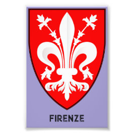 Florentine Lily Coat of Arms Fine Art フォトプリント