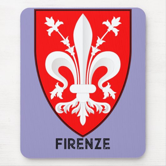 Florentine Lily Coat of Arms Fine Art マウスパッド (正面)