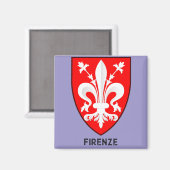 Florentine Lily Coat of Arms Fine Art マグネット (正面/裏面)