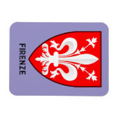 Florentine Lily Coat of Arms Fine Art マグネット (横)