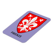 Florentine Lily Coat of Arms Fine Art マグネット (左側)