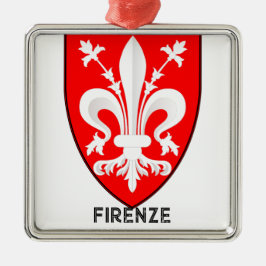 Florentine Lily Coat of Arms Fine Art メタルオーナメント