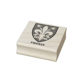 Florentine Lily Coat of Arms Fine Art ラバースタンプ