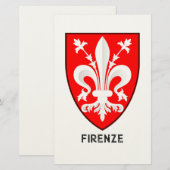 Florentine Lily Coat of Arms Fine Art 便箋 (正面/裏面)