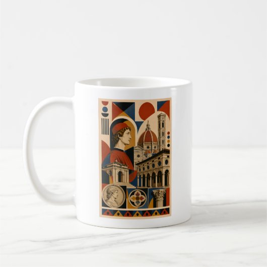 Florentine Renaissance – Geometric Art Mug コーヒーマグカップ (左)