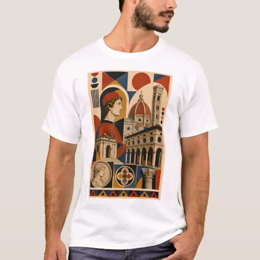 Florentine Renaissance – Geometric Art T-Shirt Tシャツ (正面)