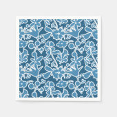 Flores azules スタンダードカクテルナプキン (正面)