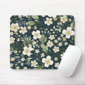 flores blancas マウスパッド (マウス)