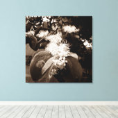 flores brancas2 キャンバスプリント (インサイチュ (ウッドフロア))