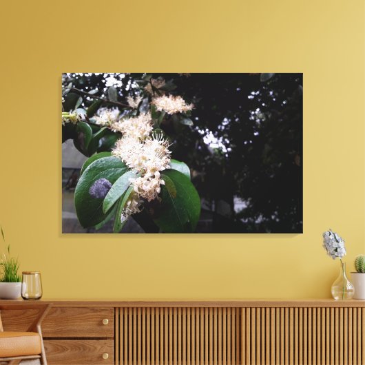 flores brancas キャンバスプリント (インサイチュ (リビング))