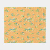 "Flores de Durazno" フリースブランケット (正面(横))